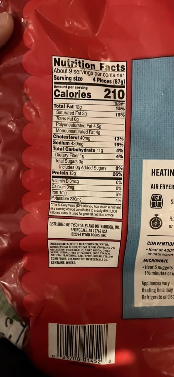 Tyson Dino Nuggets Fully Cooked Breaded Shaped Chicken Patties packshot