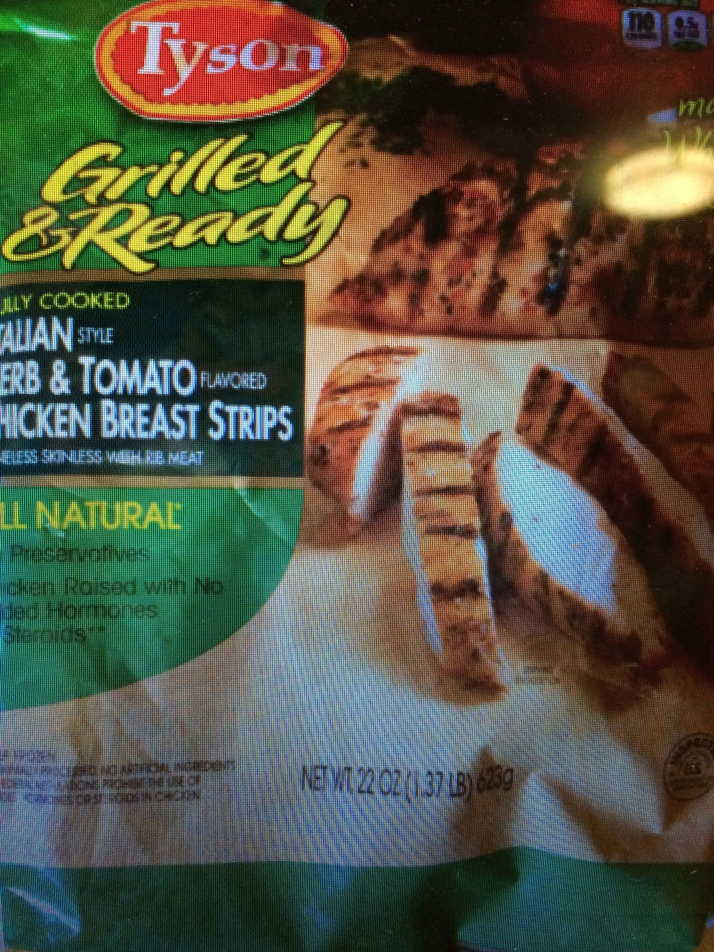 Tyson Tyson, italian style chicken breast strips, herb & tomato packshot