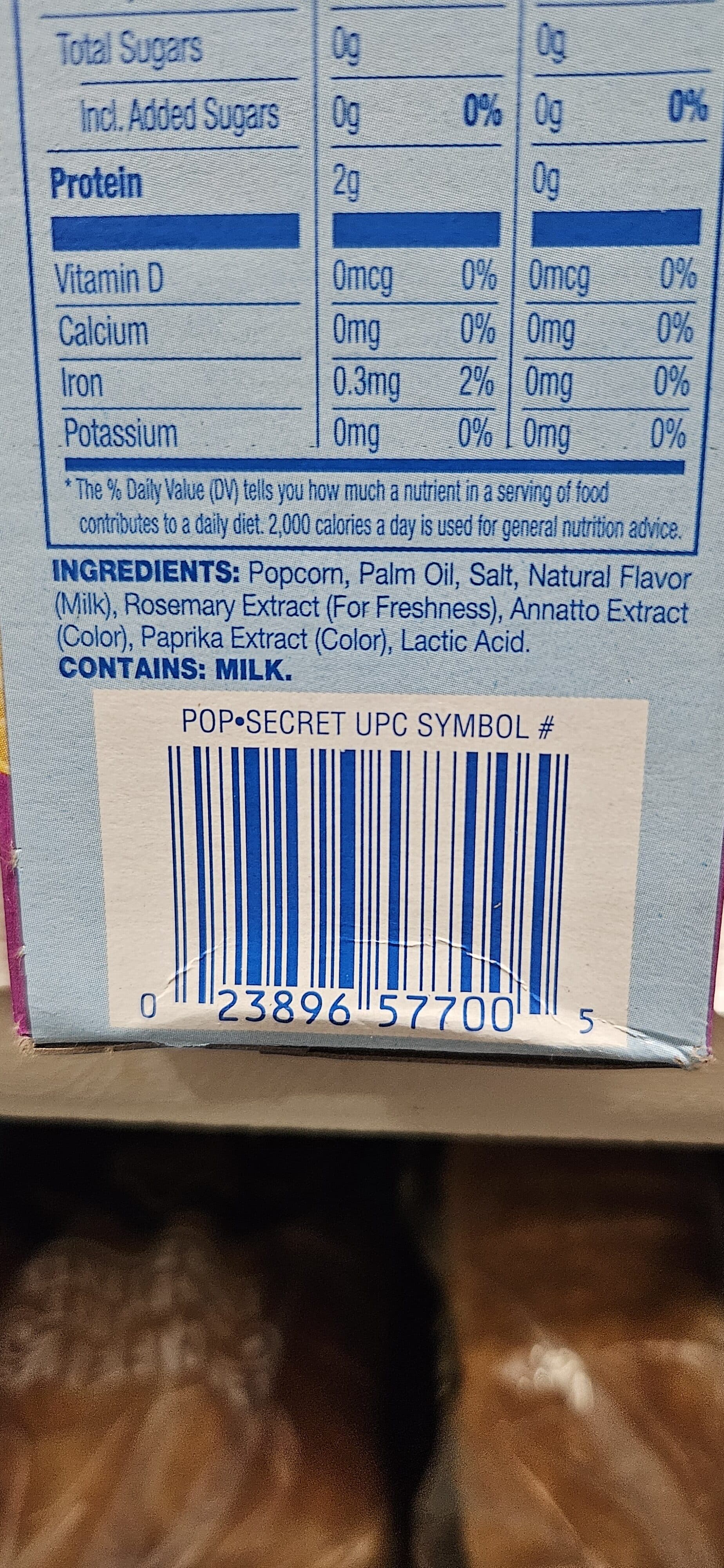 POP SECRET MOVIE THEATER BUTTER POPCORN packshot