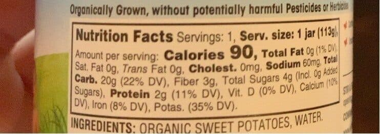 Earth's Best Sweet Potatoes First Stage packshot