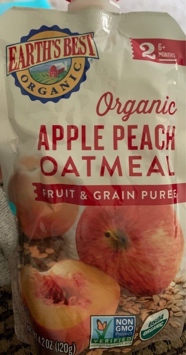 Earth's Best Organic Apple Peach Oatmeal Fruit & Grain Puree packshot