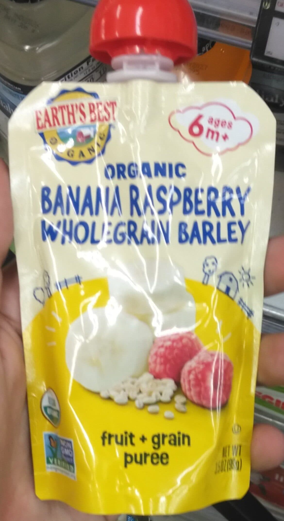 Earth's Best Organic Banana Raspberry Brown Rice packshot