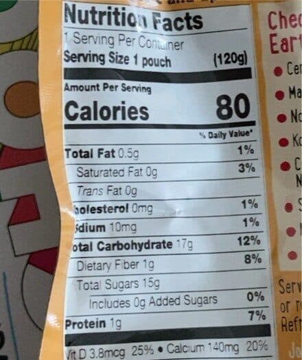 Earth's Best Organic fruit yogurt smoothie peach banana packshot