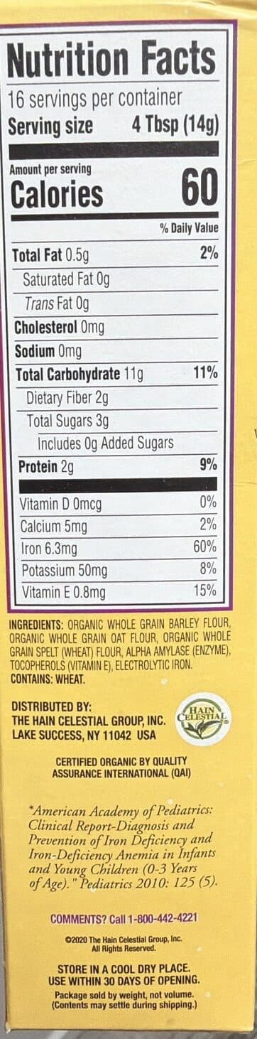 Earth's Best Whoel Grain Multi-Grain Cereal packshot