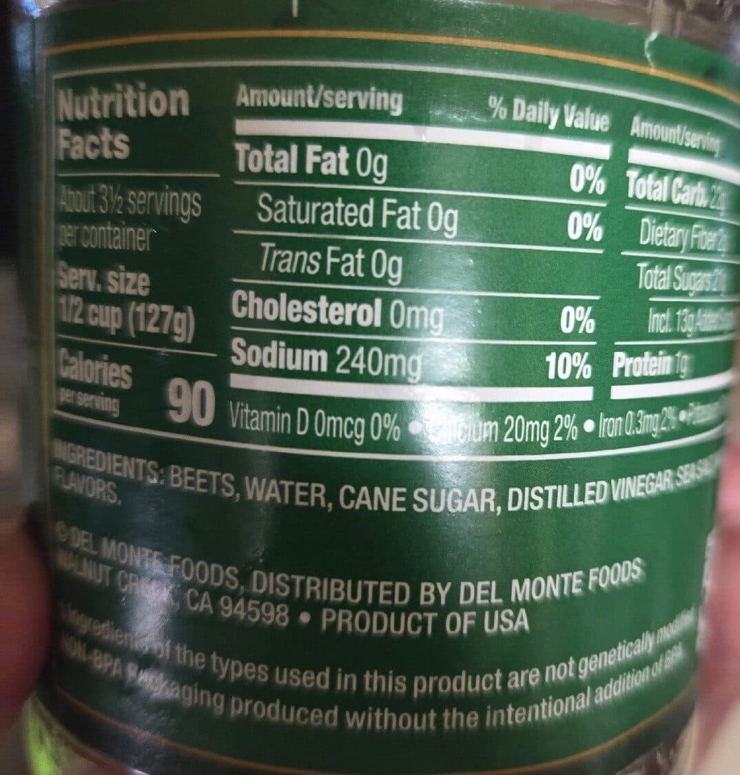 Del Monte Sliced Pickled Beets packshot