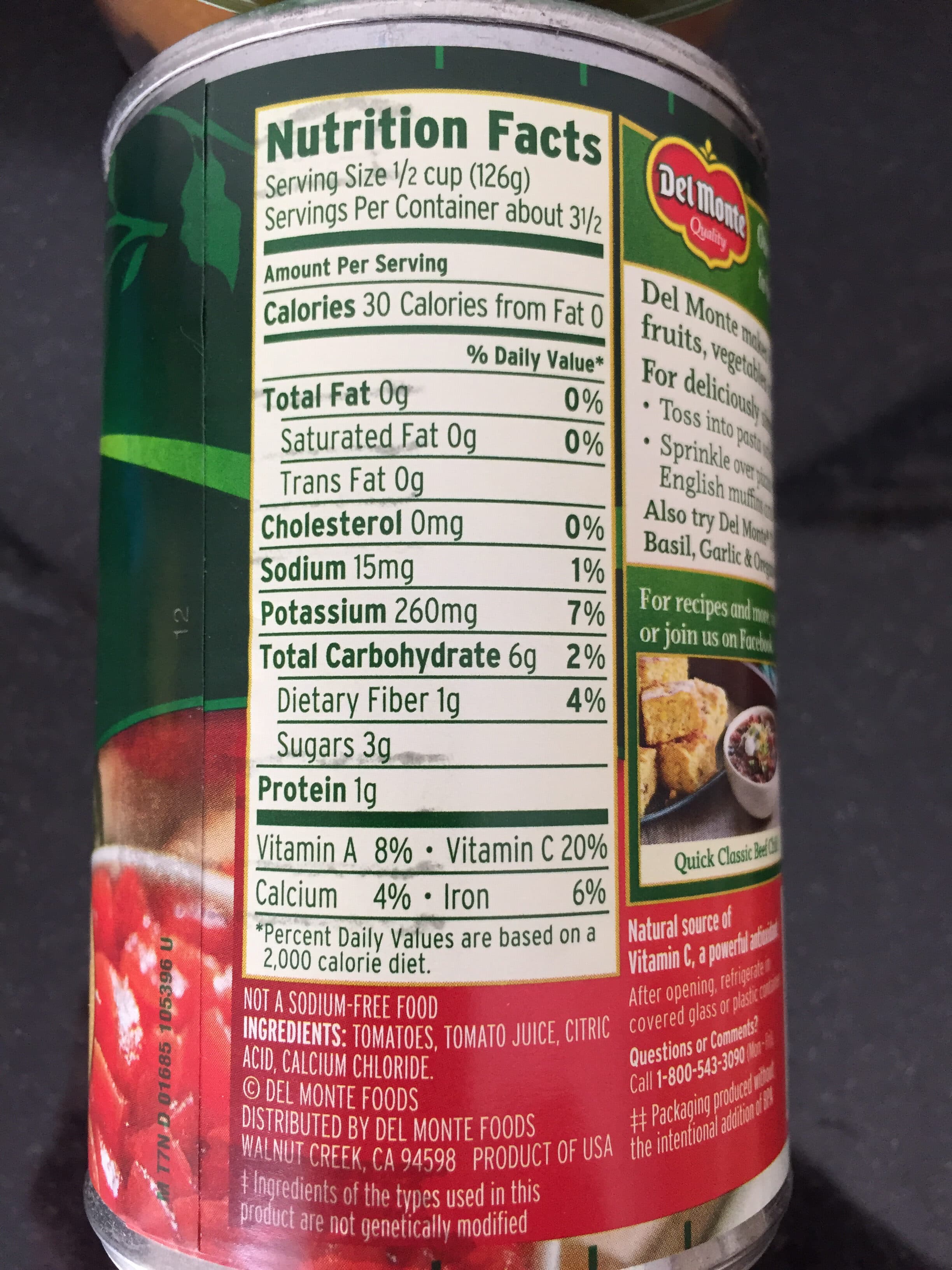 Del Monte Diced Tomatoes packshot