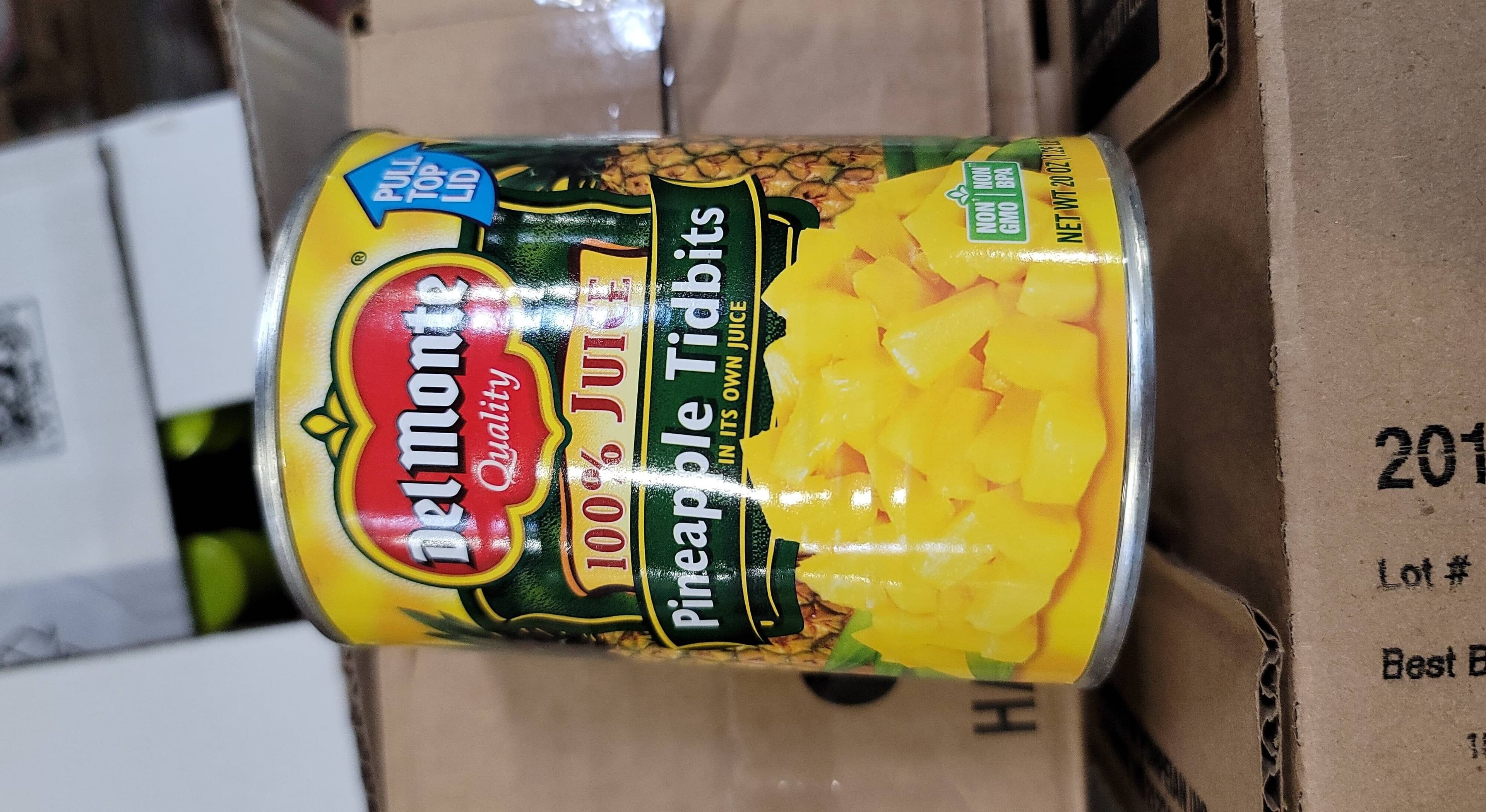 Del Monte Del monte, pineapple tidbits in its own juice packshot