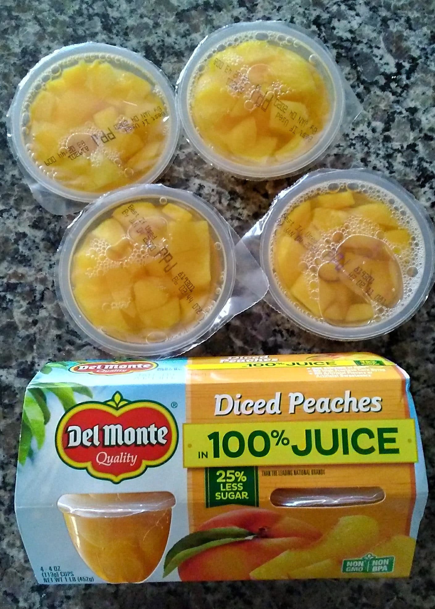 Del Monte California Diced Peaches In Light Syrup packshot