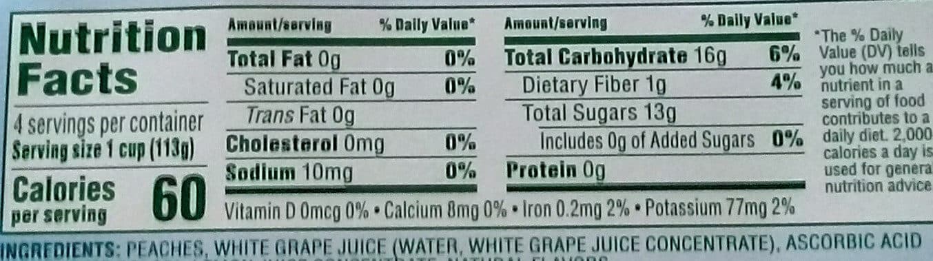 Del Monte California Diced Peaches In Light Syrup packshot