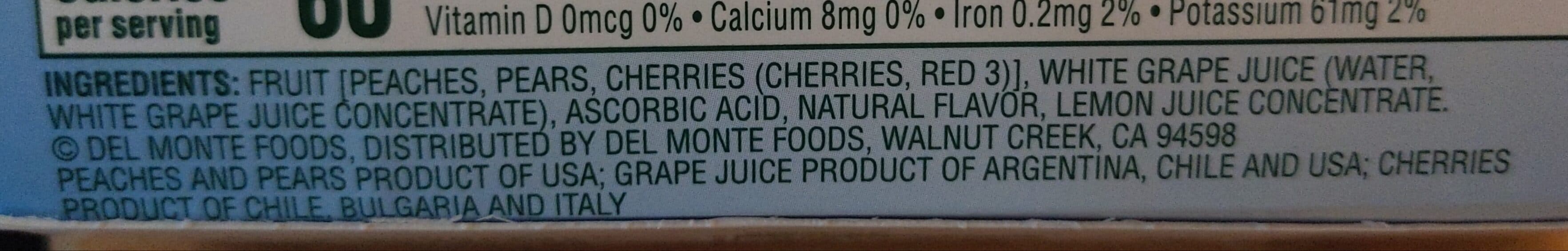 Del Monte Cherry Mixed Fruit with Cherry Flavor in 100% Juice packshot