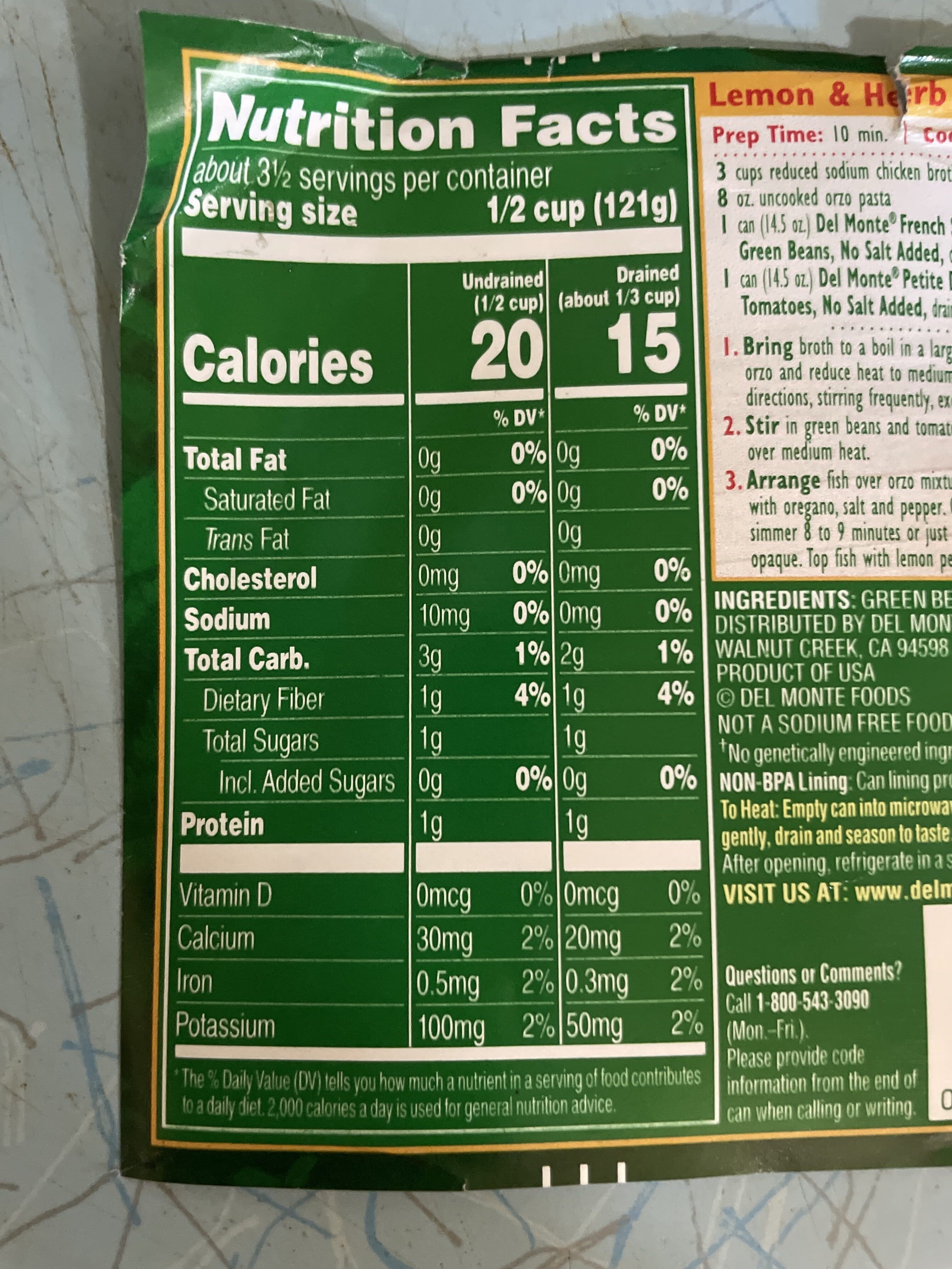 Del Monte French Style Green Beans packshot