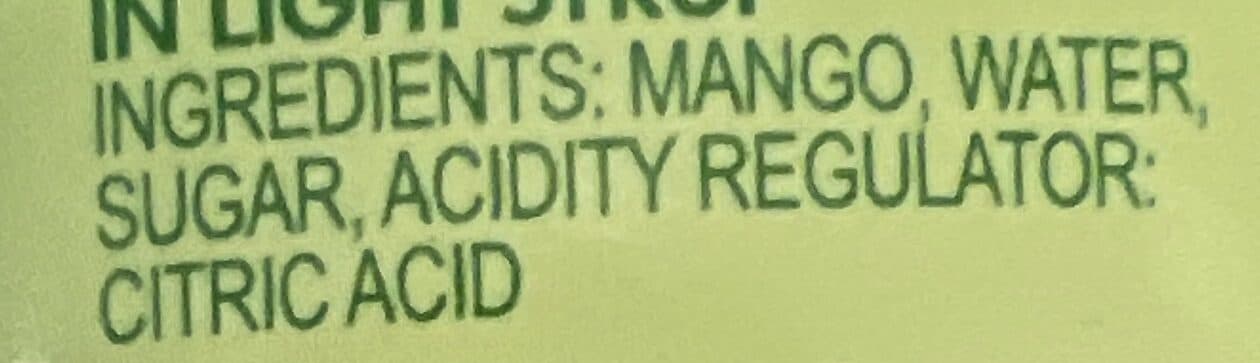 Del Monte Mango Slices in light syrup packshot
