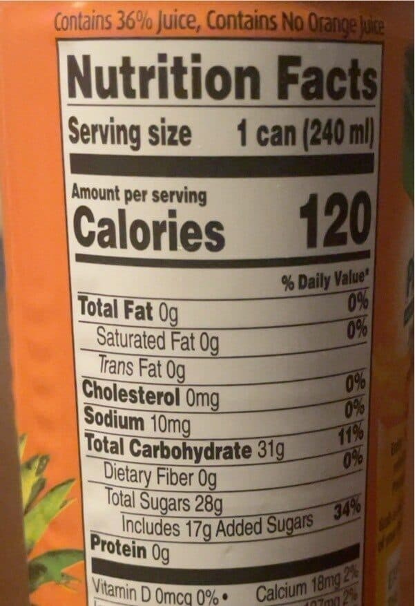 Del Monte Pineapple Juice Drink, Artificial Orange Flavor packshot