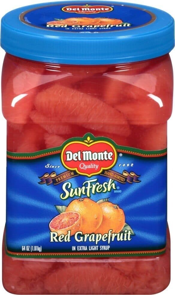 Del Monte Red Grapefruit In Extra Light Syrup packshot