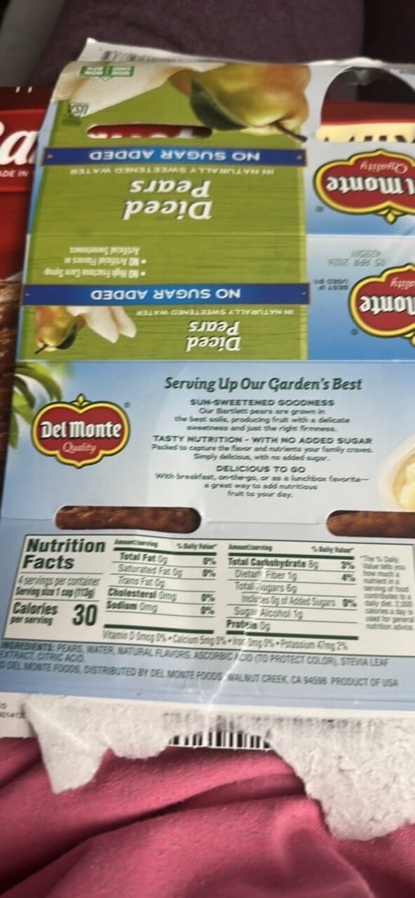 Del Monte Diced Pears packshot