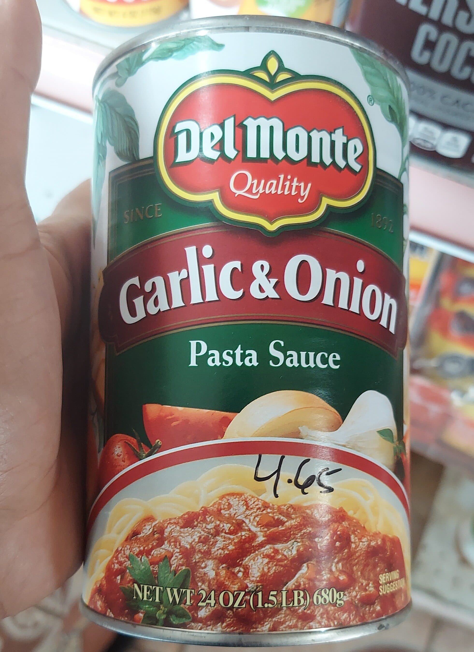 Del Monte Garlic & Onion Pasta Sauce packshot