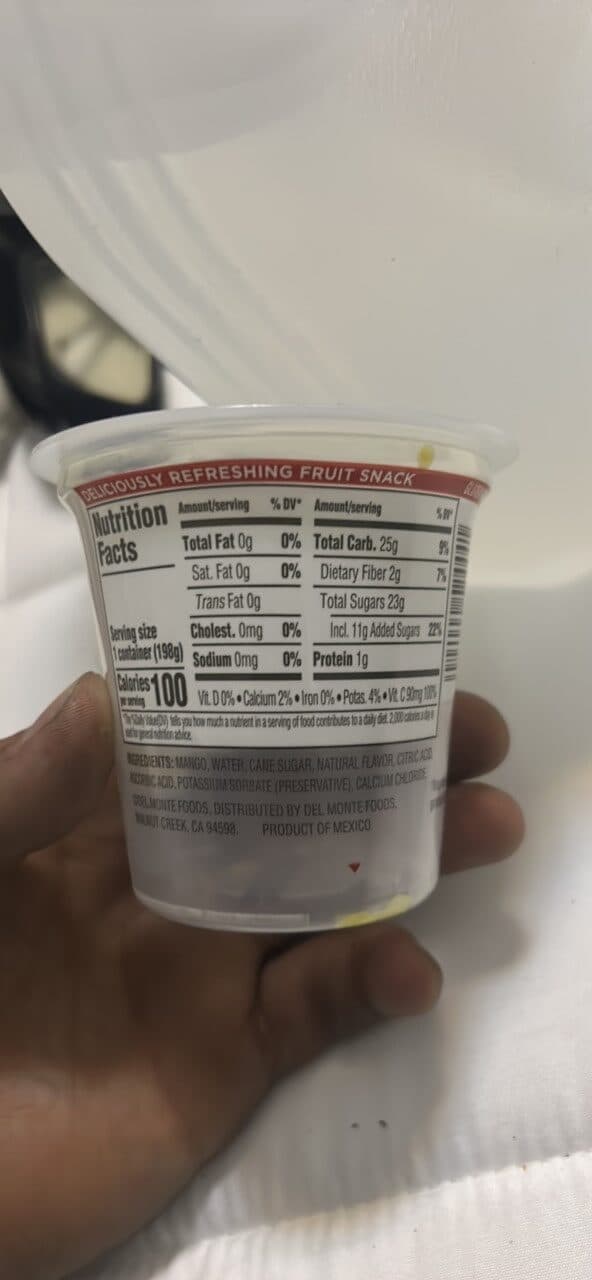 Del Monte Mango Chunks packshot