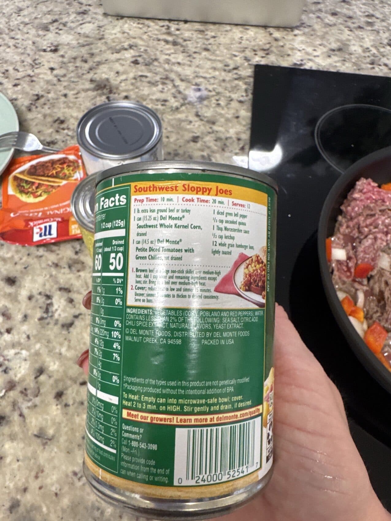 Del Monte Whole Kernel Southwest Style Corn with Poblano & Red Peppers packshot