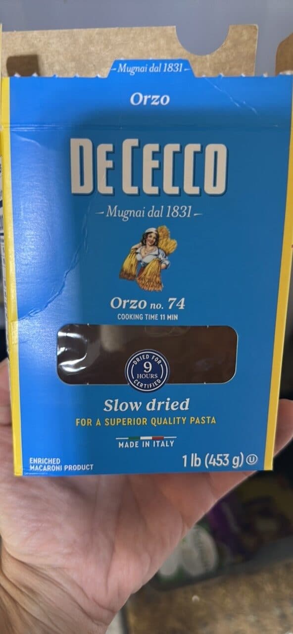 De Cecco Orzo no. 74 packshot