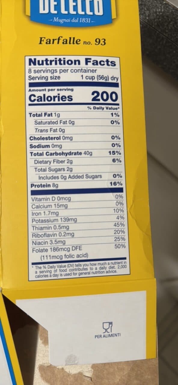 De Cecco Farfalle no. 93 packshot