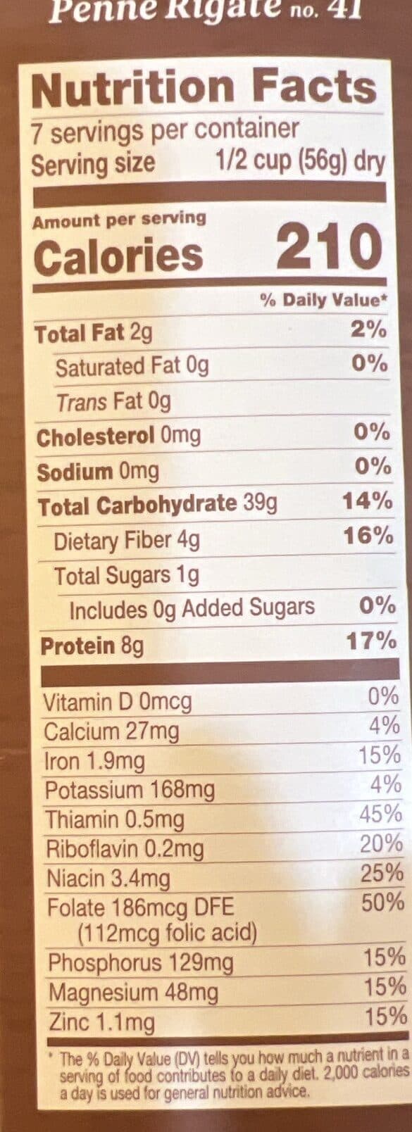 De Cecco Whole Wheat PENNE RIGATE packshot