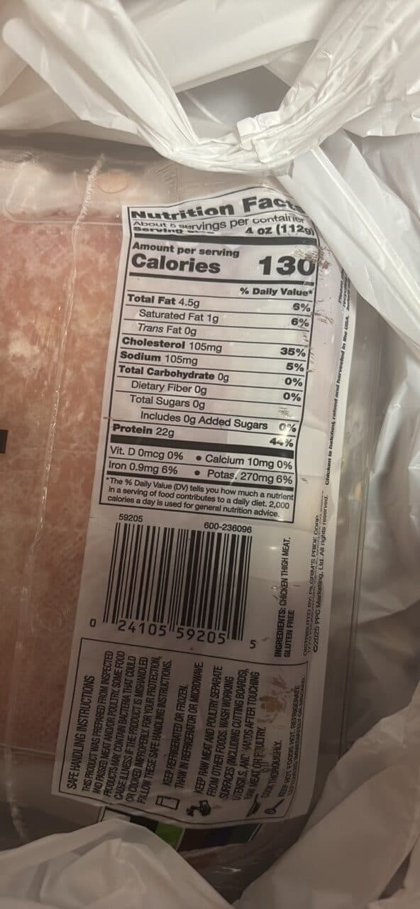 Just Bare Hand-Trimmed, Boneless, Skinless Chicken Thighs packshot