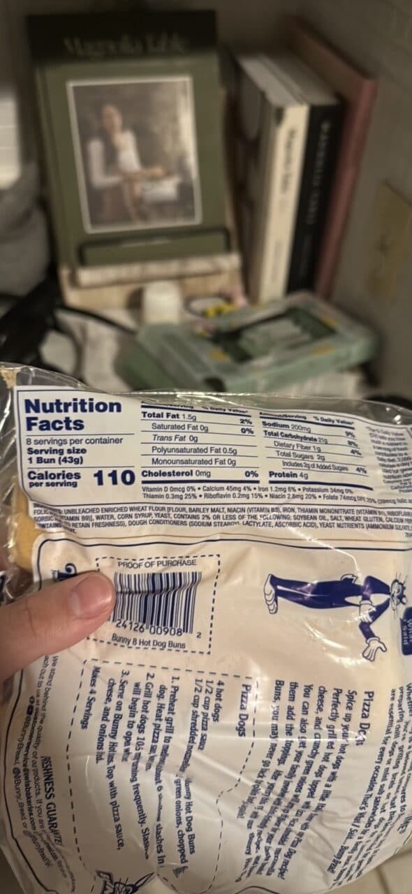 Bunny Hot Dog Buns packshot