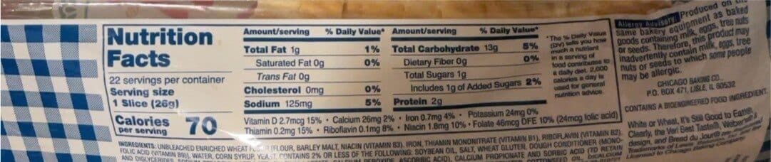 Butternut Large Enriched Bread packshot