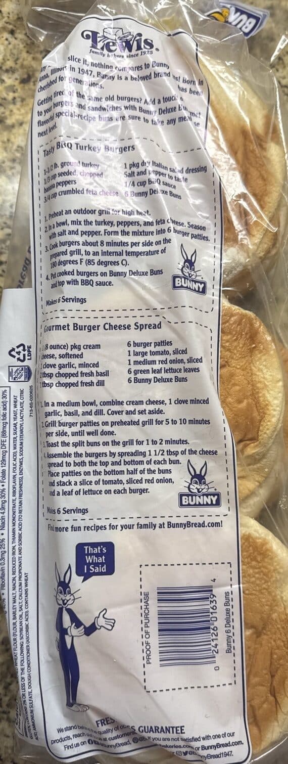 Lewis Bakeries Inc. Deluxe Buns packshot