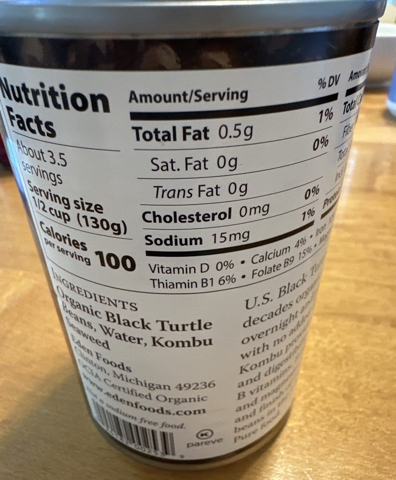 Eden Organic Black Beans packshot