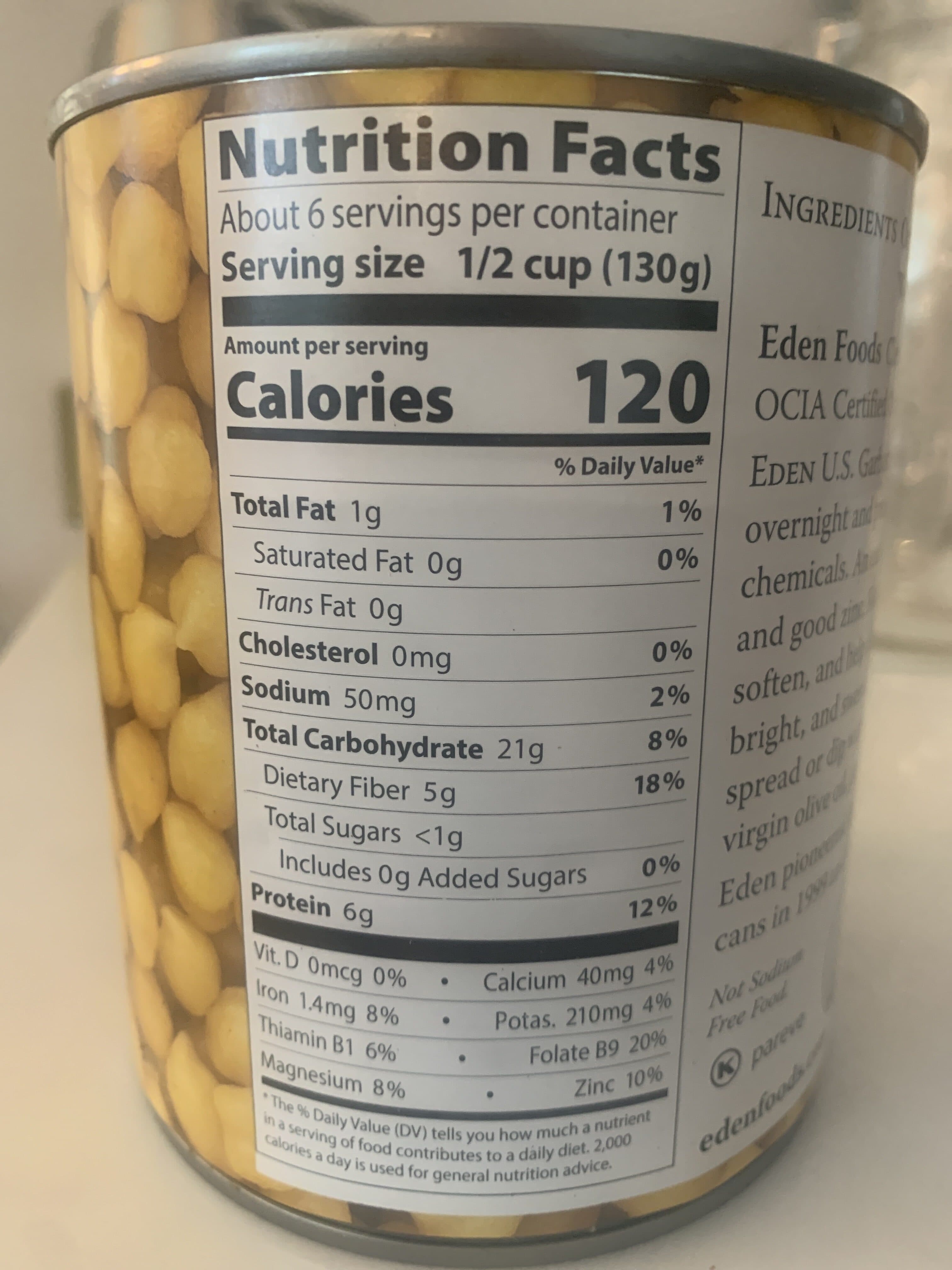 Eden Foods Inc. Organic Garbanzo Beans packshot