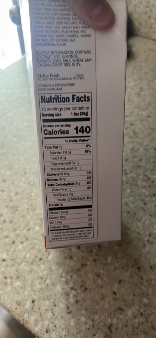 Sunbelt Bakery Chocolate Chip Chewy Granola Bars packshot