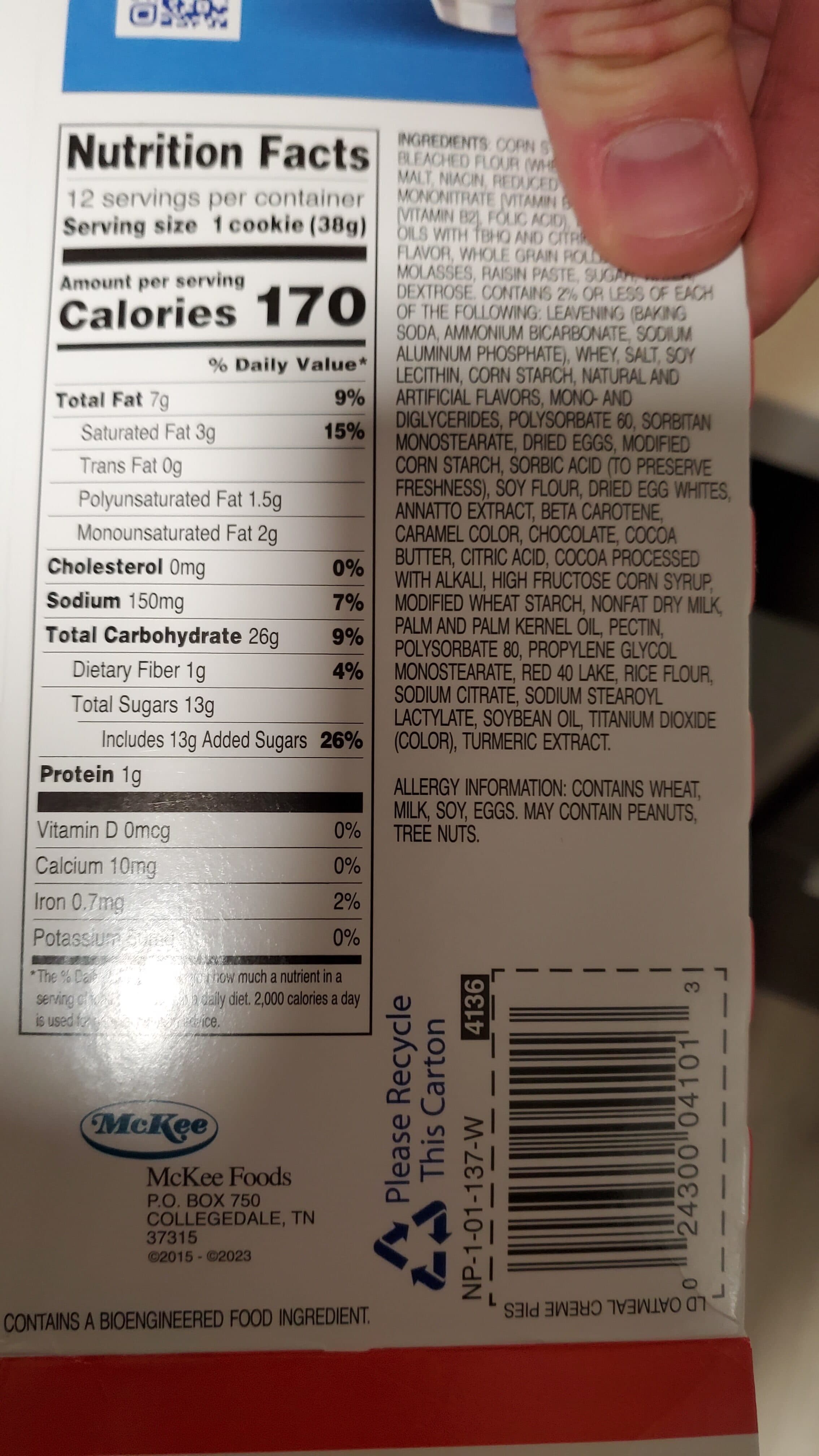 Little Debbie Oatmeal Creme Pies packshot
