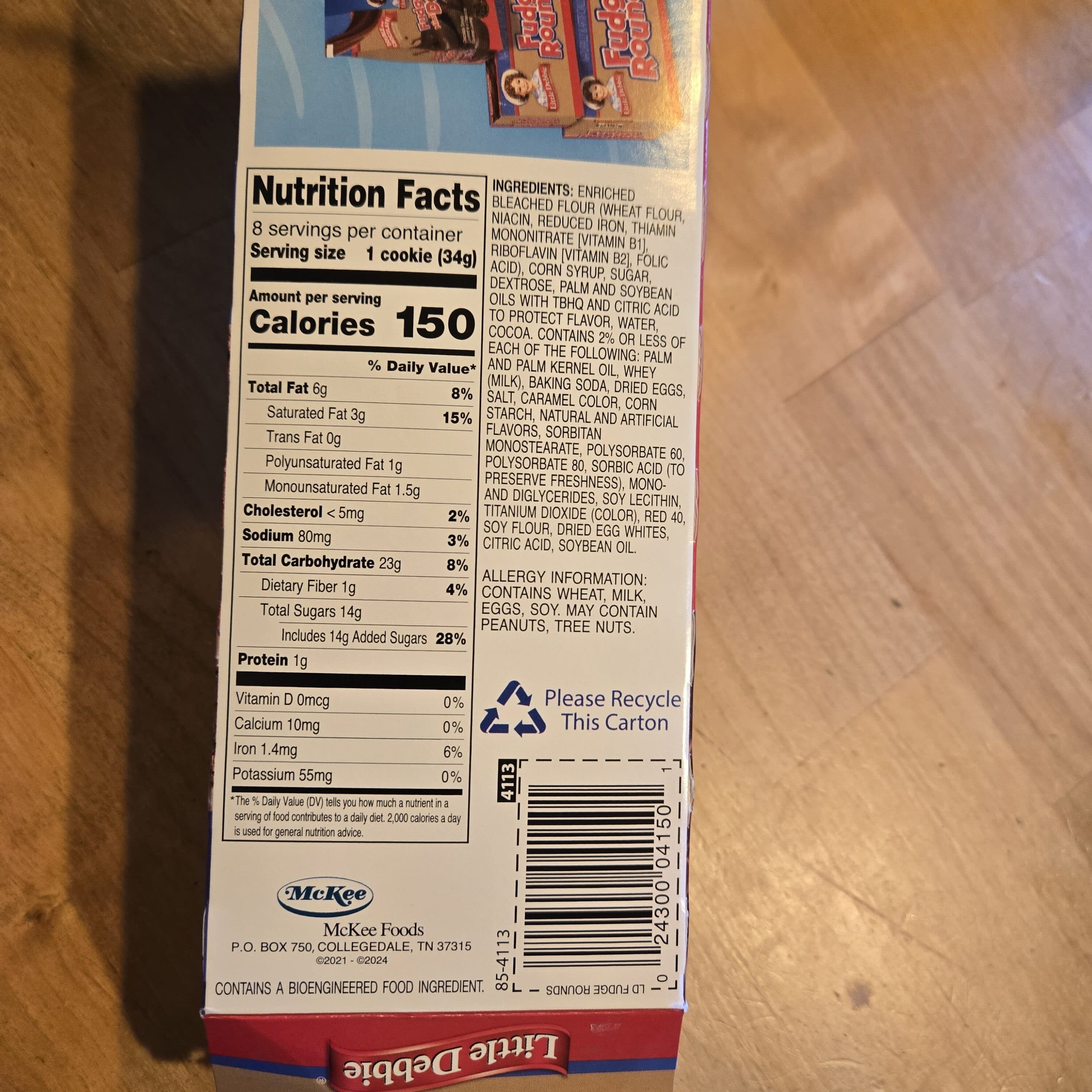 Little Debbie Fudge Rounds packshot