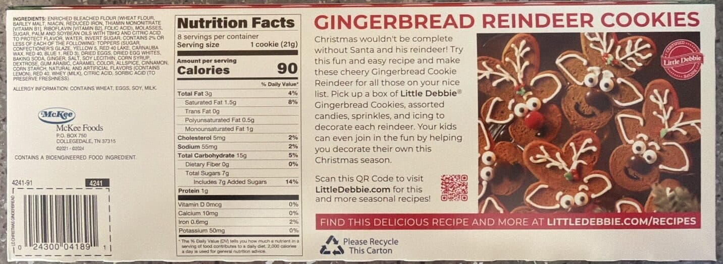 little debbie gingerbread man packshot
