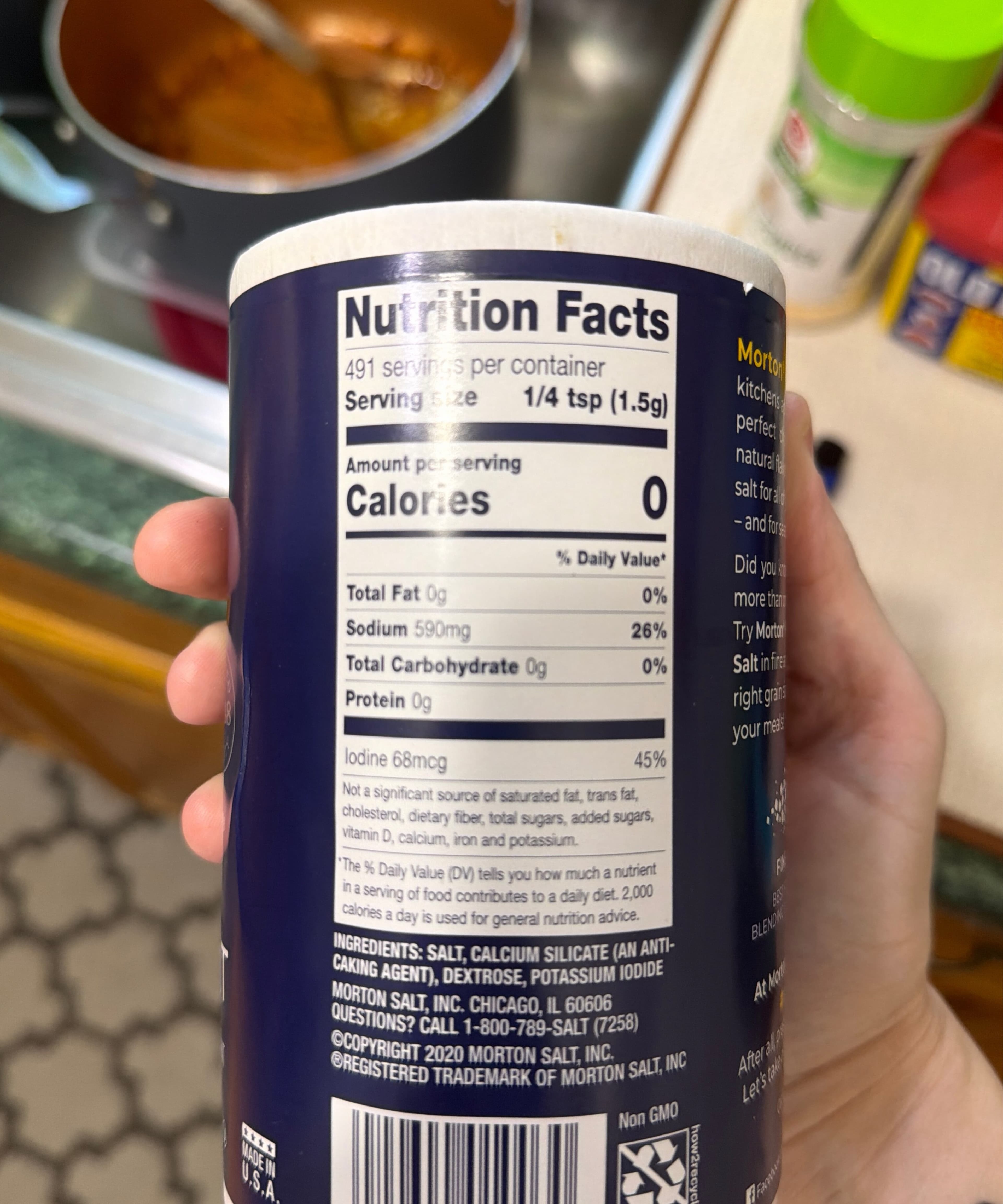 Morton Iodized Salt packshot