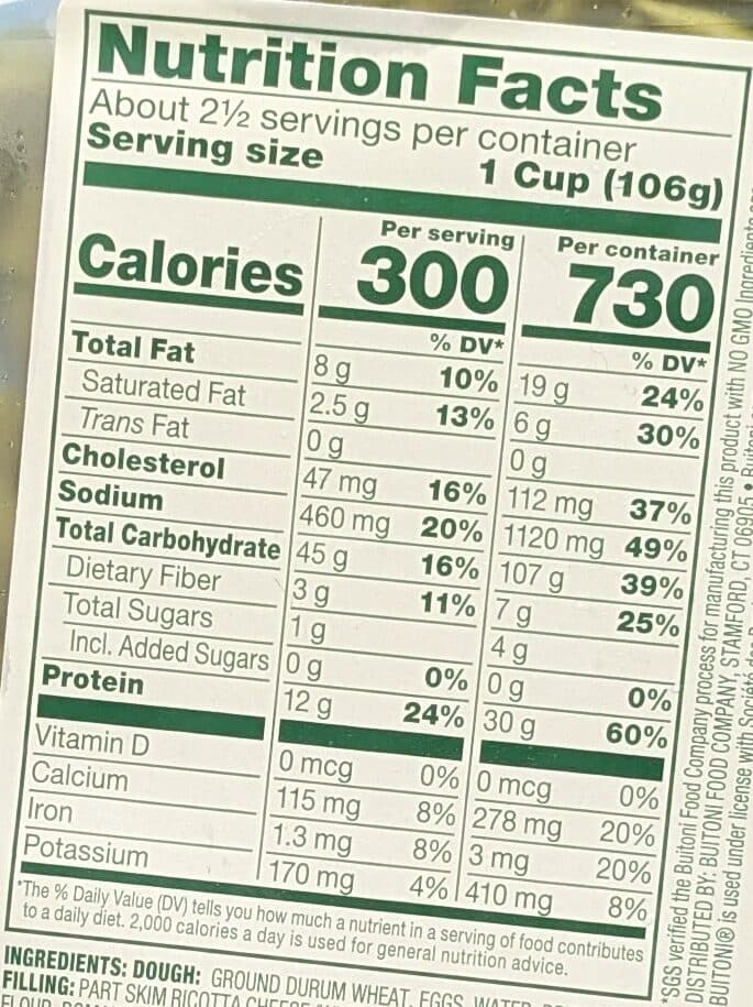 Buitoni Tortellini, Spinach Cheese packshot