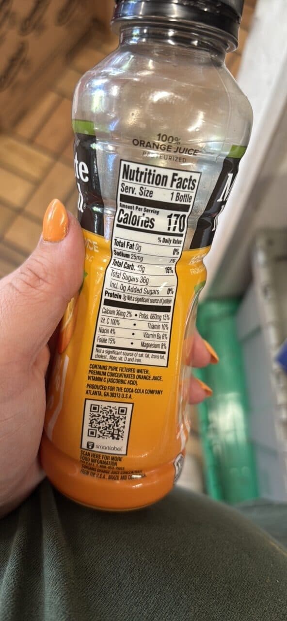 Minute Maid 100% ORANGE JUICE packshot