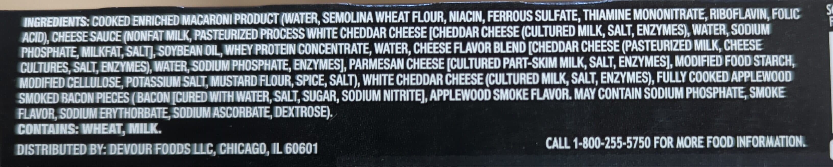 DEVOIR WHITE CHEDDAR MAC & CHEESE WITH BACON packshot