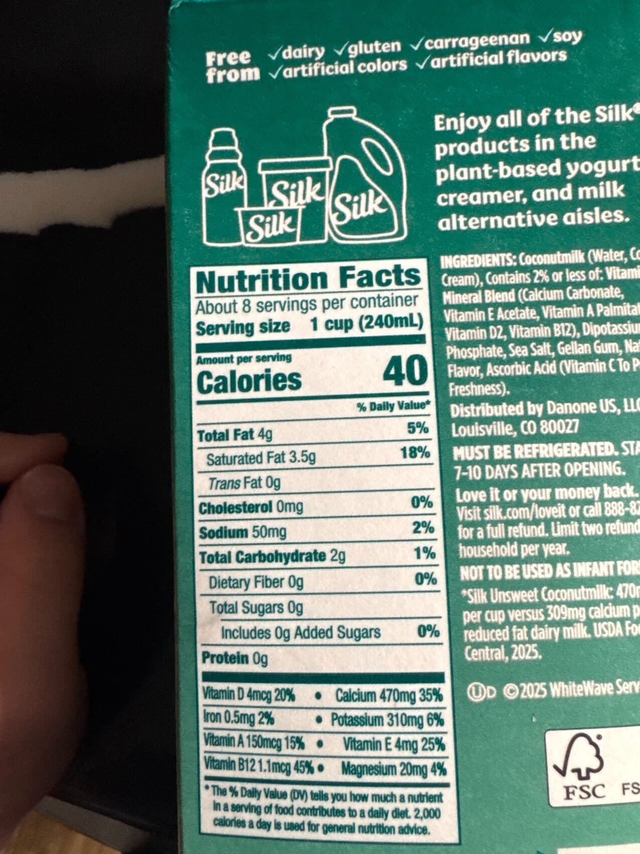 Silk Silk Coconut Unsweet packshot