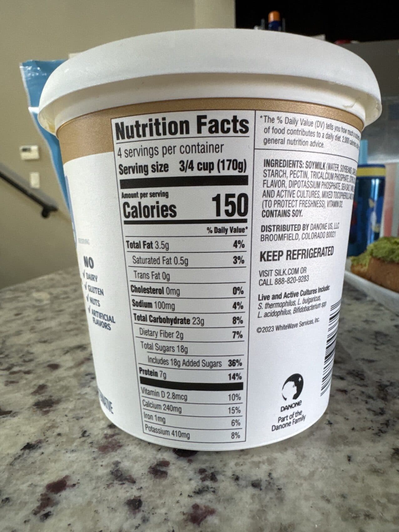 Silk Vanilla Soymilk Yogurt Alternative packshot