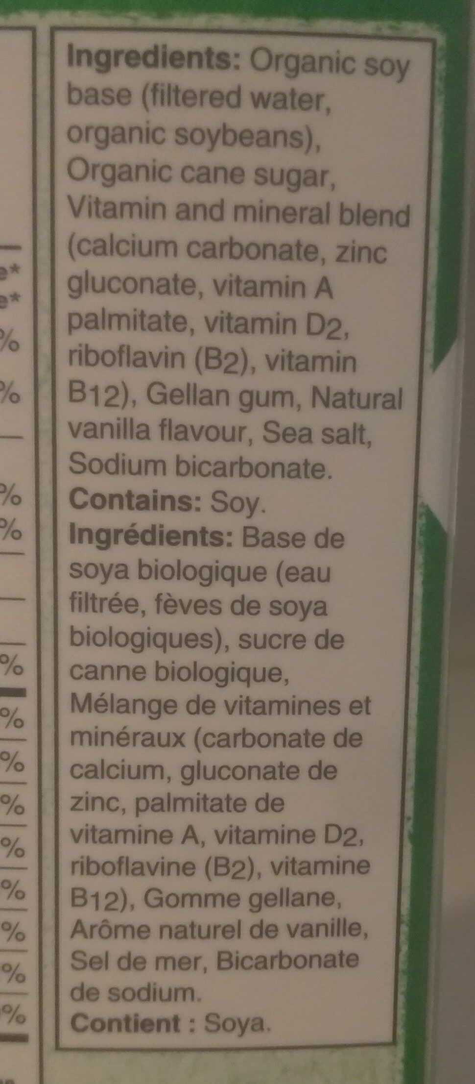 Silk Soy Vanilla Organic Beverage packshot