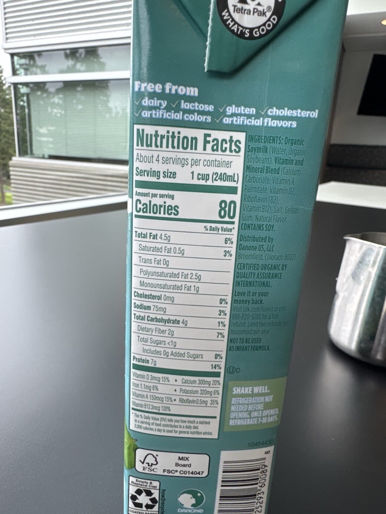 Silk organic soy soymilk packshot