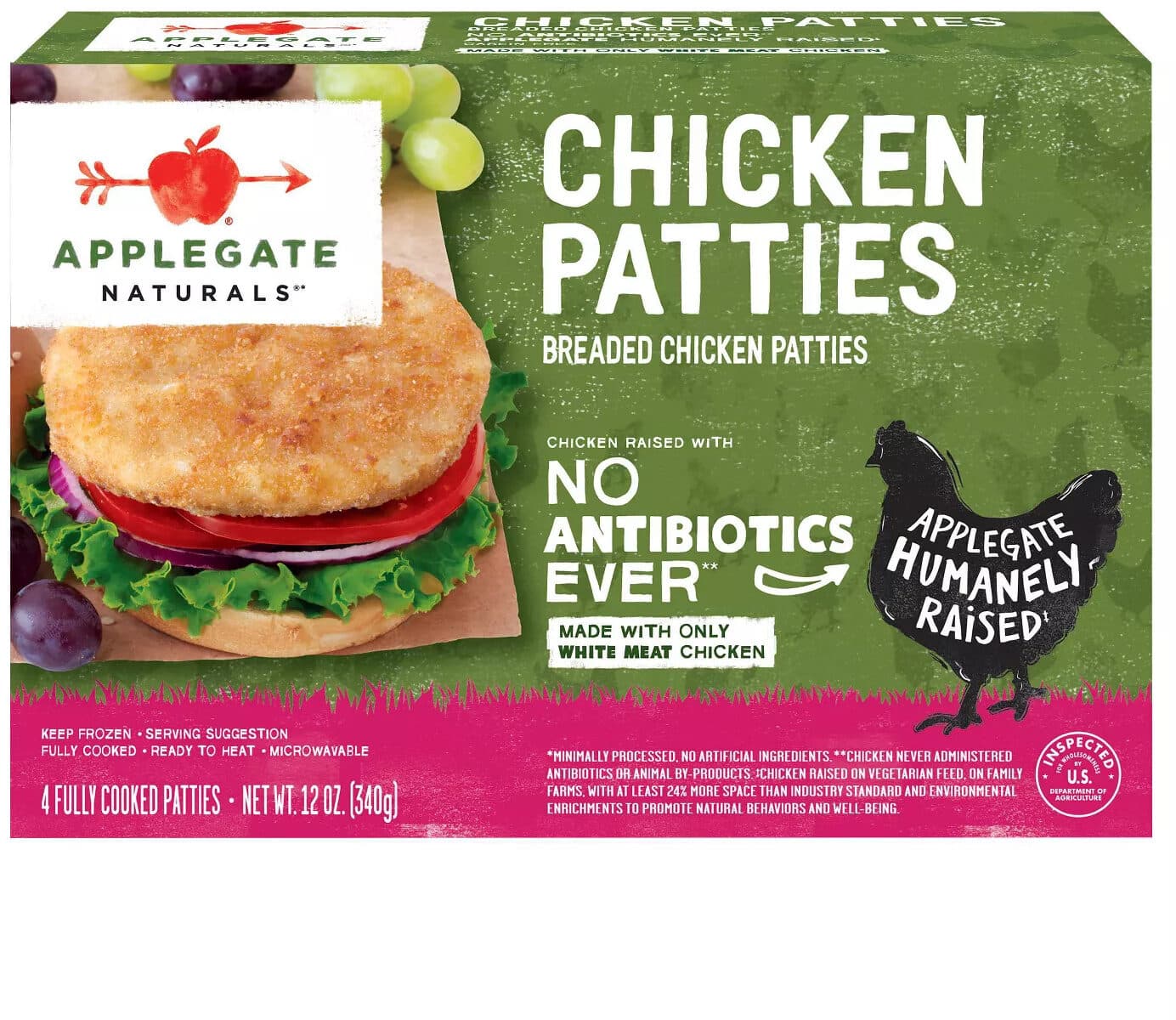 Applegate Naturals Chicken Patties packshot