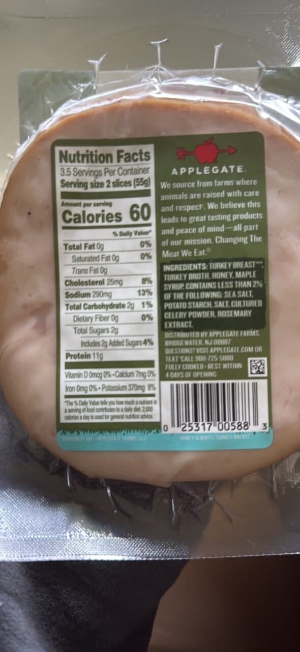 Applegate Honey & Maple Turkey Breast packshot