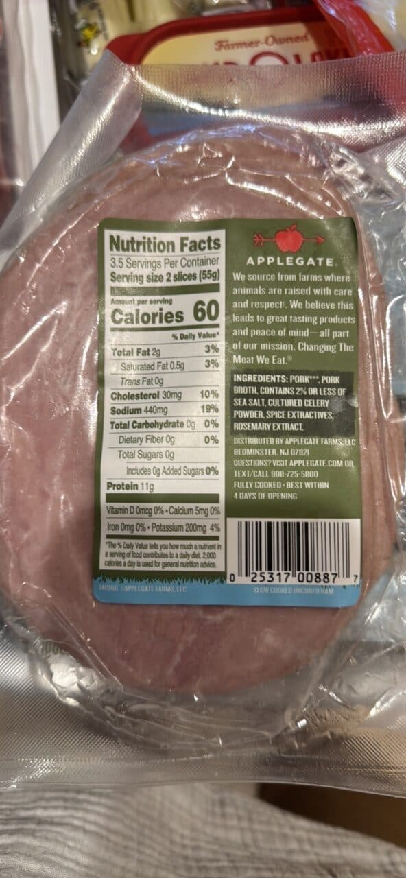 Applegate Naturals Slow Cooked Uncured Ham packshot