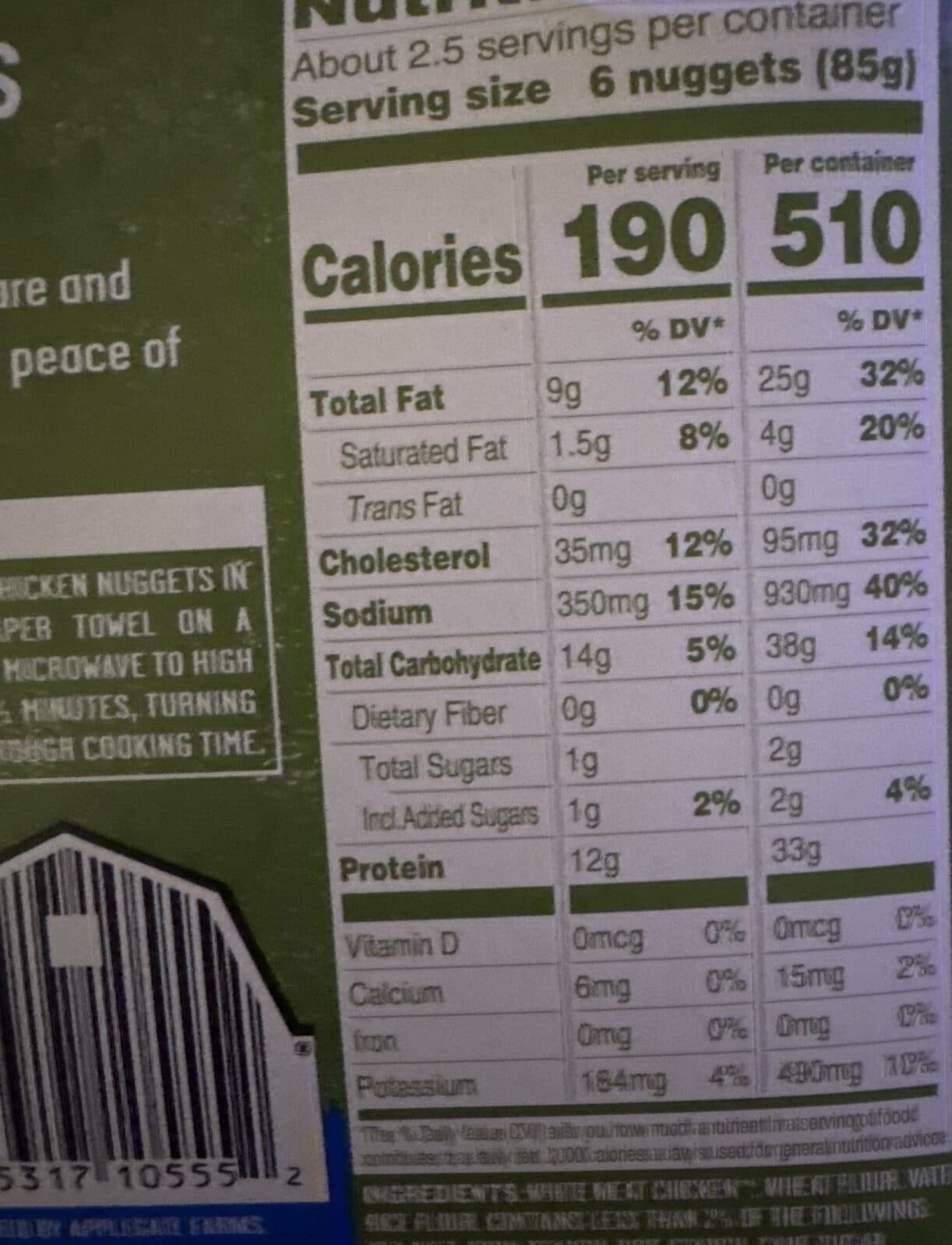 Applegate Chicken Nuggets packshot