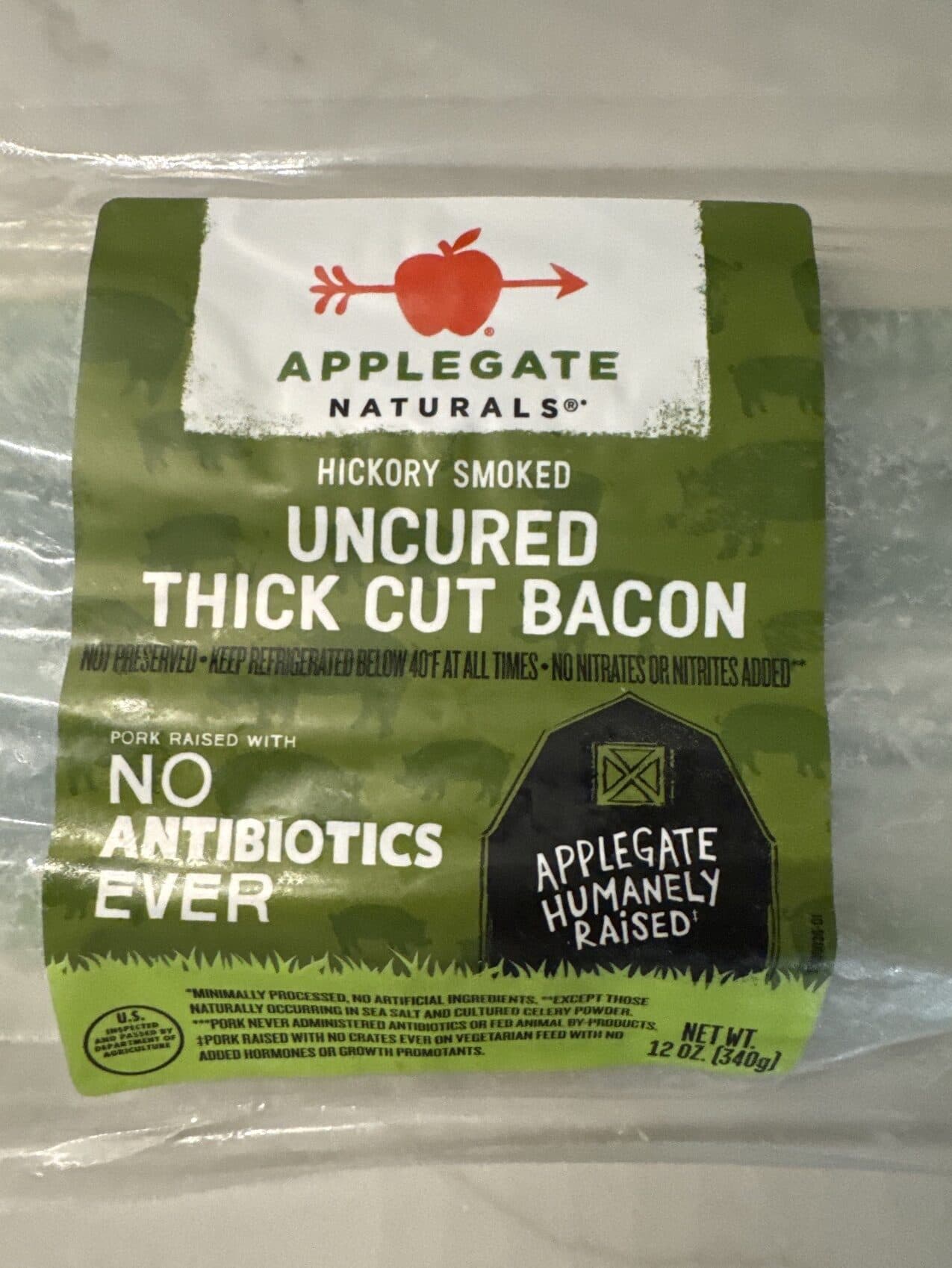 Applegate Naturals Uncured Thick Cut Bacon packshot