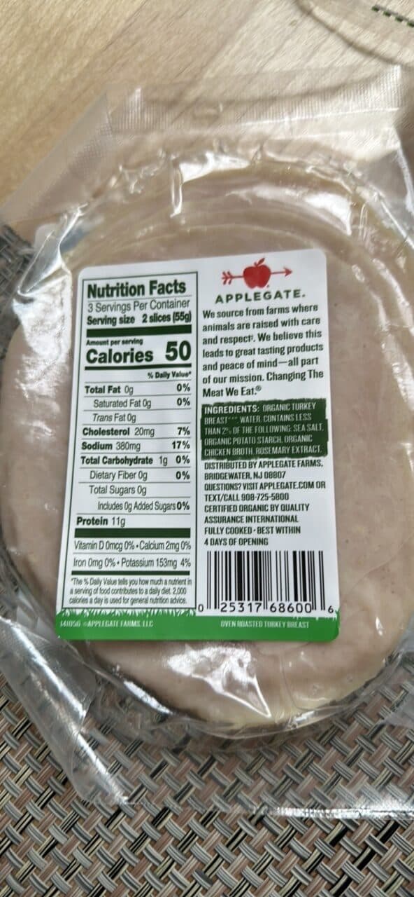 Applegate Organics Oven Roasted Turkey Breast packshot