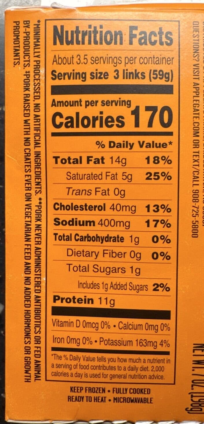 Applegate Naturals Classic Pork Breakfast Sausage packshot